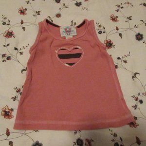 Baby Gap Pink/Brown Heart Tank Top for Baby Girls